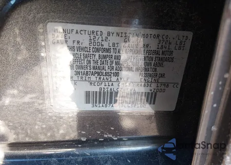 2013 Nissan Sentra S z USA, uszkodzony, nr VIN 3N1AB7AP9DL652100